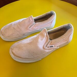 Vans Light Pink Slip On Shoes